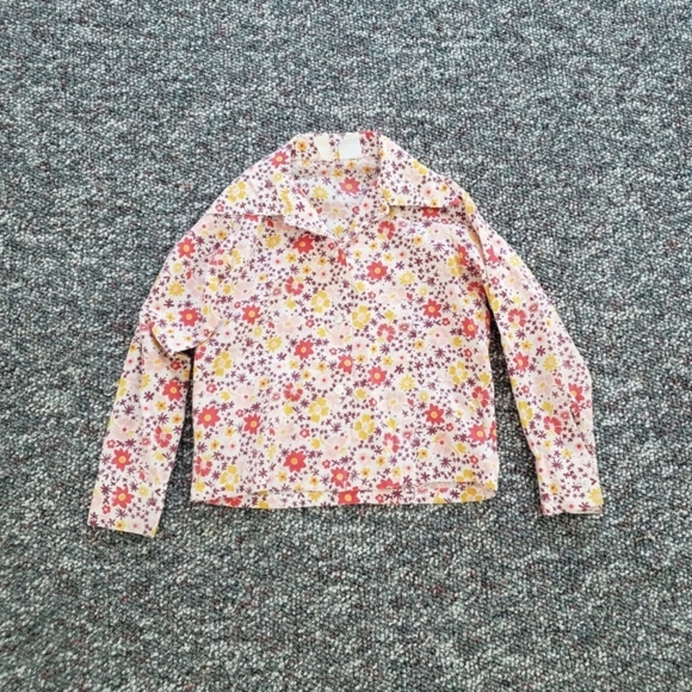 Vintage 70s Girl's Floral‎ Shirt